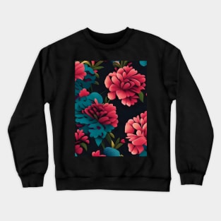 Carnation Dark Abstract Artwork Crewneck Sweatshirt